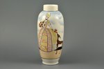 vase, Lady with roe deer, porcelain, Burtnieks manufactory, sketch by Sigismunds Vidbergs, Riga (Lat...