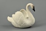 ashtray, Swan, bisque, Russian empire, Gardner manufactory, the 2nd half of the 19th cent., 9 x 11 c...
