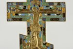 cross, The Crucifixion, copper alloy, 7-color enamel, Russia, the 2nd half of the 19th cent., 40.2 x...
