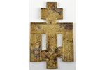крест, киотный "Распятие Христово с предстоящими", на левой пластине - Богоматерь и святая Марфа, на...