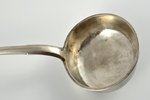 ladle, silver, 84 standard, 201 g, 30.5 cm, by Georg Heinrich Schmidt, 1895, Riga, Russia...