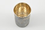 beaker, silver, 84 standard, 34.4 g, engraving, niello enamel, h = 5.7 cm, Ø = 4.2 cm, by I.Prokofye...