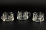3 чашки, Российская империя, начало 20-го века, h = 5 см, Ø = 8.1 см, патент от министерства финансо...