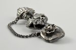 a brooch, silver, 84 standard, 4.7 g., the item's dimensions 5.10 x 1.36 cm, 1880-1890, Moscow, Russ...