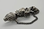 a brooch, silver, 84 standard, 4.7 g., the item's dimensions 5.10 x 1.36 cm, 1880-1890, Moscow, Russ...