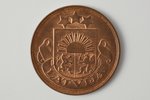 5 сантимов, 1922 г., Латвия, 2.90 г, Ø 22.1 мм, AU, XF...