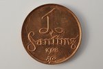1 сантим, 1928 г., Латвия, 1.65 г, Ø 17 мм, AU...