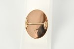 a brooch, cameo, gold, 56 standard, 7.10 g., the item's dimensions 3 x 2.4 cm, the beginning of the...