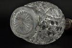 carafe, silver, 84 standard, crystal glass, h = 36 cm, workshop Gashkel S. and Schick I., 1908-1914,...
