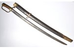zobens, dragūna, asmeņa garums 84 cm, zobena spals 14.7 cm, Krievijas impērija, 20. gs. sākums...