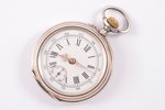 pocket watch, Spiral Brequet, Switzerland, the 18th cent., silver, 800 standart, 81.40 g, Ø 50 mm, w...