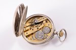 kabatas pulkstenis, Spiral Brequet, Šveice, 18. gs., sudrabs, 800 prove, 81.40 g, Ø 50 mm, darbojas...