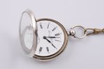 карманные часы, "Tavannes Watch Co", KAMA, Швейцария, серебро, 875 проба, 75.75 г, Ø 50 мм, заводные...