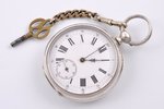 карманные часы, "Cylindre", Швейцария, 18-й век, серебро, 800 проба, 96.25 г, Ø 51 мм, заводные с кл...
