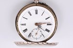 карманные часы, неизвестный производитель, Германия, 18-й век, серебро, 800 проба, 78.65 г, Ø 48 мм,...