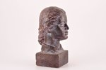 the bust of the Indira Gandi, ģipsis, USSR, sculpture's work, molder - Victor Aleksandrovitch Burlya...
