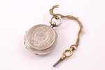 pocket watch, "Georges Favre Jaсot", Switzerland, the 19th cent., silver, 84 standart, 33.30 g., 35...