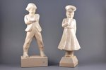 figurine, Children in folk suits, gypsum, Riga (Latvia), USSR, sculpture's work, molder - Alexandra...