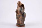 statuete, sievietes tēls Ņu stilā, keramika, Rīga (Latvija), autordarbs, 1937 g., 16 cm, paraksts uz...