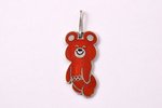 a pendant, The Olympic bear, silver, 916 standard, 3.6 g., the item's dimensions 2.5 cm, ~1980, Tall...