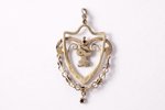 a pendant, silver, 875 standard, 4.05 g., the item's dimensions 4.75 x 3 cm, 1954, artel "Po zavetam...