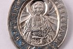 кулон, нательный образок, Великомученица Варвара и Целитель Пантелеймон, серебро, 84 проба, 1.75 г.,...