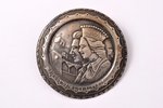 a brooch, sakta, metal, 7.25 g., the item's dimensions Ø = 5.4 cm, the 30ties of 20th cent., Latvia...