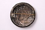 a brooch, sakta, silver, 875 standard, 6.35 g., the item's dimensions Ø = 4.4 cm, the 30ties of 20th...