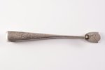 sugar tongs, silver, 84 standard, 29.05 g, engraving, 12.5 cm, the border of the 19th and the 20th c...