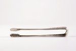 sugar tongs, silver, 84 standard, 29.05 g, engraving, 12.5 cm, the border of the 19th and the 20th c...