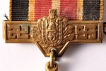 medal, The society of the Latvian firemen, Latvia, 20-30ies of 20th cent., 39.5 / Ø 35 mm...