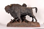 sculpture, aurochs, cast iron, 37x55.5x30.7 cm, weight 30 850 g., USSR, Kasli, 1955...