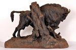 sculpture, aurochs, cast iron, 37x55.5x30.7 cm, weight 30 850 g., USSR, Kasli, 1955...