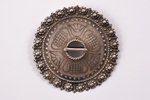 a brooch, sakta, silver, 875 standard, 11.42 g., the item's dimensions Ø = 5 cm, 1954, Tallinn Art a...
