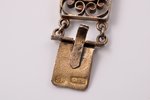 браслет, серебро, 875 проба, 15.90 г., размер изделия 20 см, янтарь, 30-е годы 20го века, Латвия...