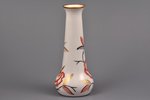 vase, Flower motif, sculpture's work, M.S. Kuznetsov manufactory, handpainted by Olga Kateneva-Neima...