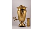 samovar, Voroncov factory in Tula, with funnel, brass, Russia, the border of the 19th and the 20th c...