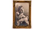 photo frame, with a photo, metal, glass, cardboard, the beginning of the 20th cent., 14.2 x 9.3 x 0....