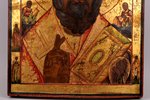 икона, Святитель Николай Чудотворец, доска, живопиcь, сусальное золото, Российская империя, 19-й век...