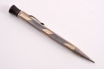 pencil, silver, with golden inserted pieces and nielo enamel, 875, 900 standard, 17.75 g, 11.85 cm,...
