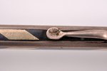 pencil, silver, with golden inserted pieces and nielo enamel, 875, 900 standard, 17.75 g, 11.85 cm,...