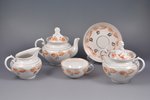 service, for six persons, Rīga porcelain factory, Riga (Latvia), USSR, the 50ies of 20th cent., seco...