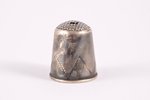 thimble, silver, 830 standard, 3.00 g, engraving, h 2.1 cm, the border of the 18th and the 19th cent...