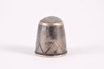 thimble, silver, 830 standard, 3.00 g, engraving, h 2.1 cm, the border of the 18th and the 19th cent...