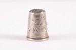 thimble, silver, 84 standard, 3.45 g, engraving, h 2.2 cm, 1908-1917, St. Petersburg, Russia...