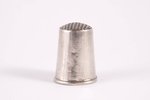 thimble, silver, 875 standard, 3.80 g, engraving, h 2.2 cm, the 20-30ties of 20th cent., Estonia...