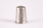 thimble, silver, 875 standard, 3.80 g, engraving, h 2.2 cm, the 20-30ties of 20th cent., Estonia...