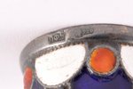 наперсток, серебро, 916 проба, перегородчатая эмаль, 1955 г., 9.15 г, Ленинградский ювелирная фабрик...