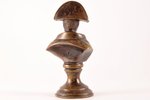 krūšutēls, Napoleons Bonaparts, bronza, h 15 cm, svars 1361.6 g....