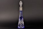 carafe, silver, blue crystal, 800 standart, the beginning of the 20th cent., (item's weight) 325.05...